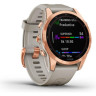 Часы GARMIN FENIX 7S SOLAR ROSE GOLD WITH LIGHT SAND BAND 11157
