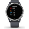 Часы GARMIN VENU SILVER STAINLESS STEEL BEZEL WITH GRANITE BLUE CASE AND SILICONE BAND 10599