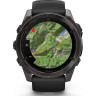 Смарт-часы GARMIN FENIX 8 – 51 мм, AMOLED Sapphire, титан с DLC-покрытием Carbon Gray и силиконовым ремешком черного/серого цвета 010-02905-21